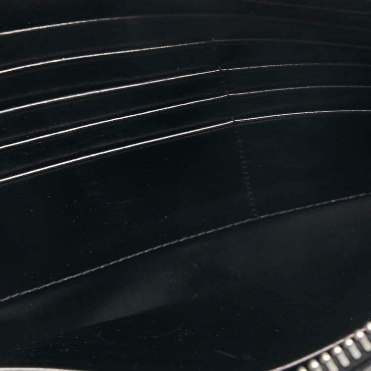 Pre Owned Alexander Wang Black Ostrich Embossed Leather Clutch