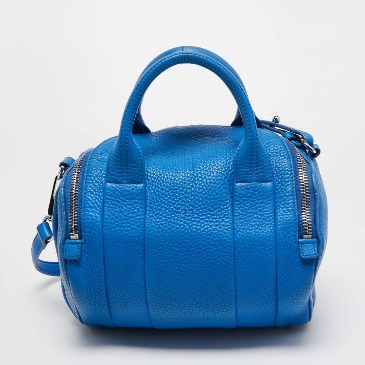 Pre Owned Alexander Wang Blue Leather Rockie Satchel
