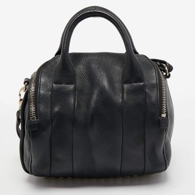 Pre Owned Alexander Wang Black Leather Rocco Satchel