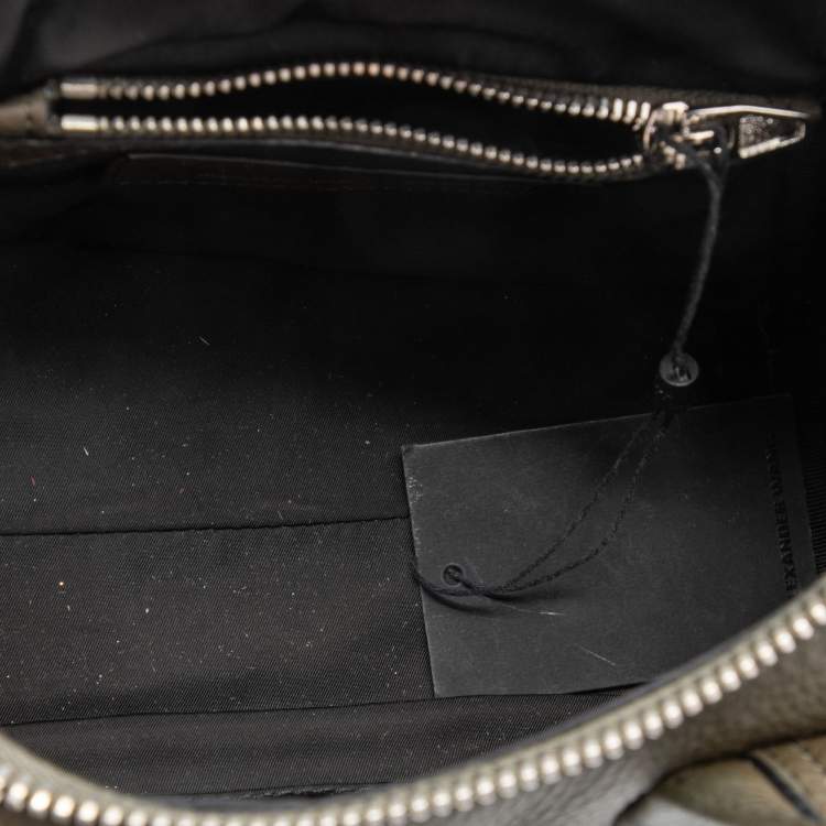 Pre Owned Alexander Wang Green Pebbled Leather Mini  Rockie Satchel