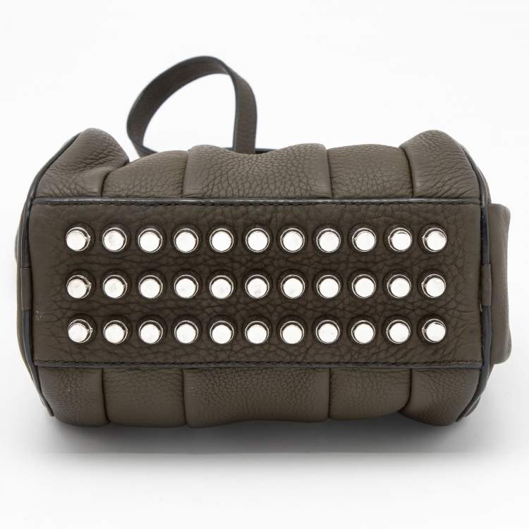 Pre Owned Alexander Wang Green Pebbled Leather Mini  Rockie Satchel