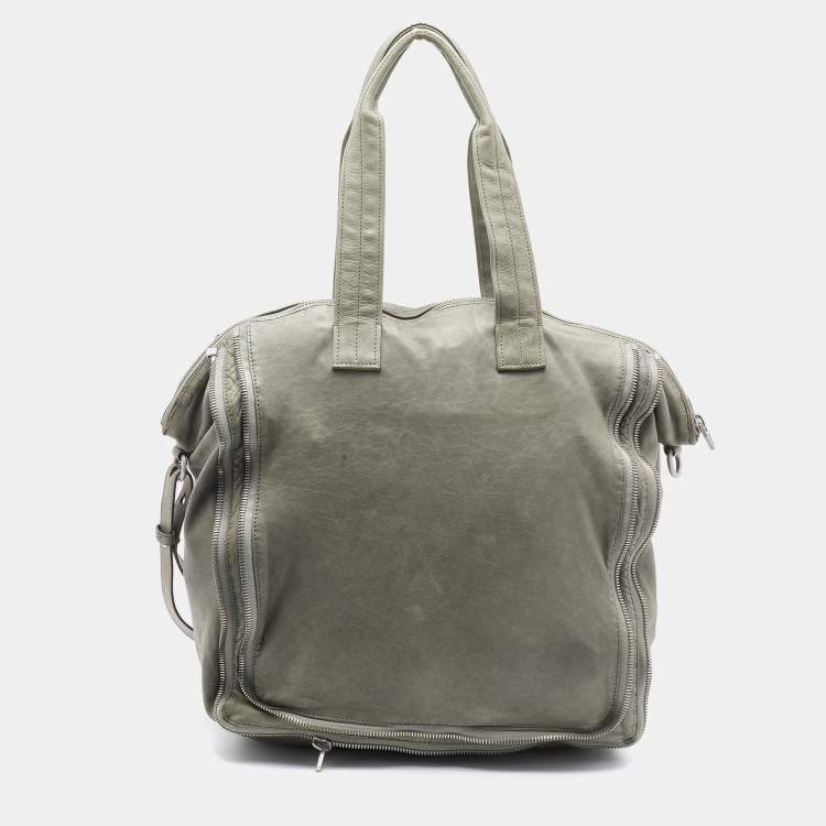 Pre Owned Alexander Wang Pale Green Leather Adjustable Satchel