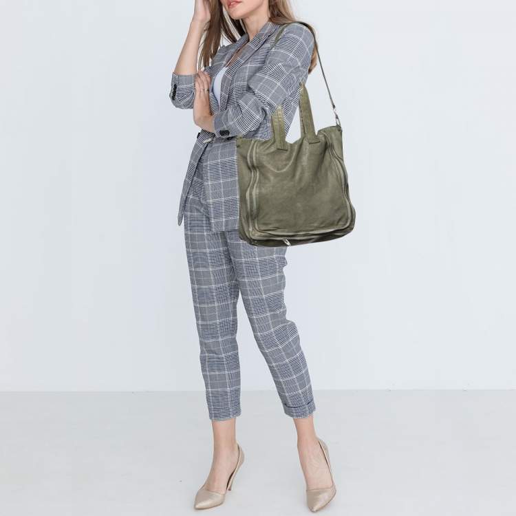 Pre Owned Alexander Wang Pale Green Leather Adjustable Satchel