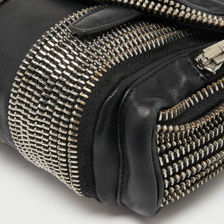 Pre Owned Alexander Wang Black Leather Micro Marti Shoulder Bag