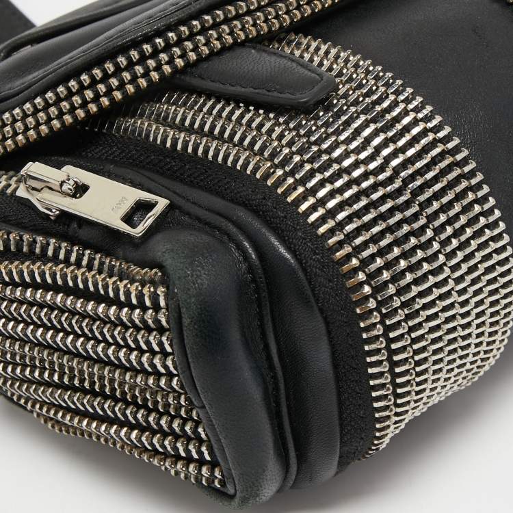 Pre Owned Alexander Wang Black Leather Micro Marti Shoulder Bag