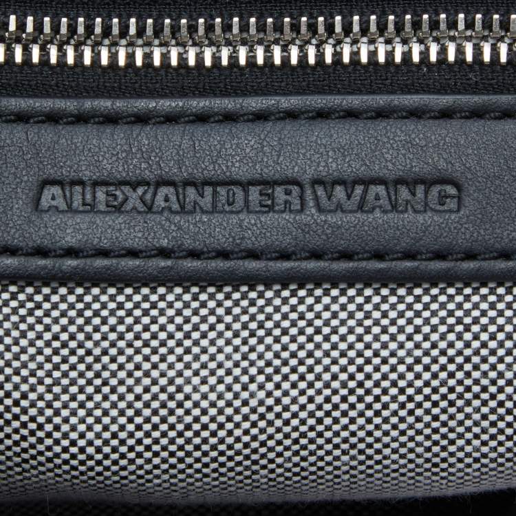 Pre Owned Alexander Wang Black Leather and Suede Attica Fringe Satchel