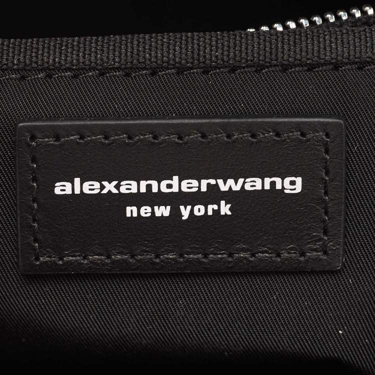 Pre Owned Alexander Wang Black Canvas Mini Cruiser Crystal Embellished Tote 