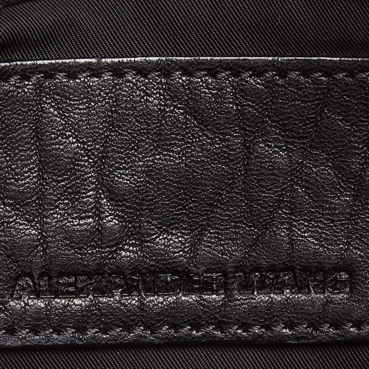 Pre Owned Alexander Wang Black Textured Leather Diego Bucket Bag