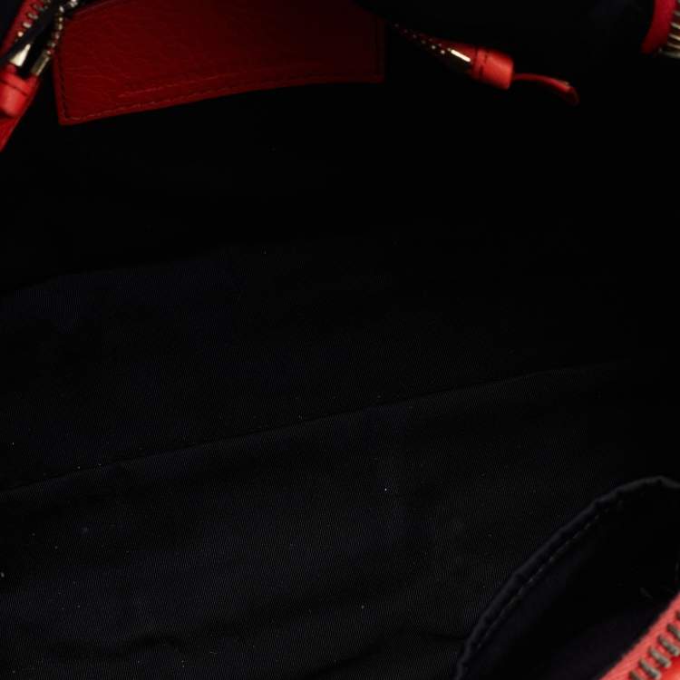 Pre Owned Alexander Wang Orange Pebbled Leather Rocco Duffle Bag