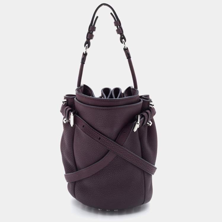 Pre Owned Alexander Wang Purple Leather Diego Bucket Bag