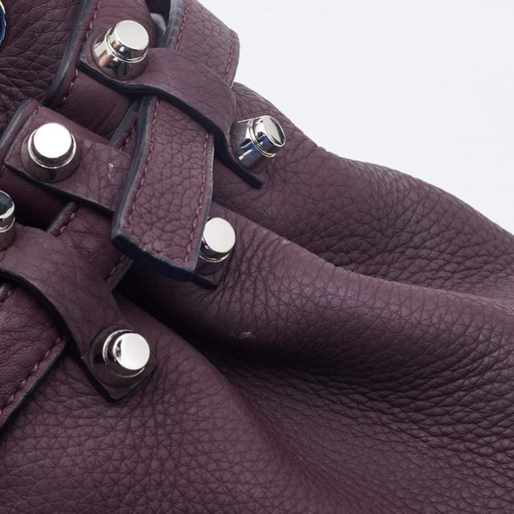 Pre Owned Alexander Wang Purple Leather Diego Bucket Bag