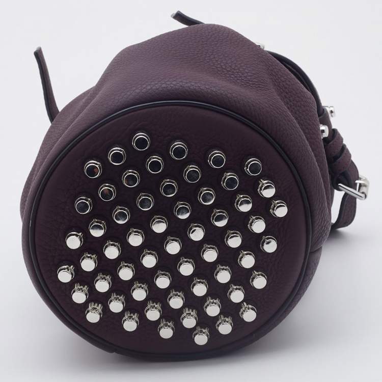 Pre Owned Alexander Wang Purple Leather Diego Bucket Bag
