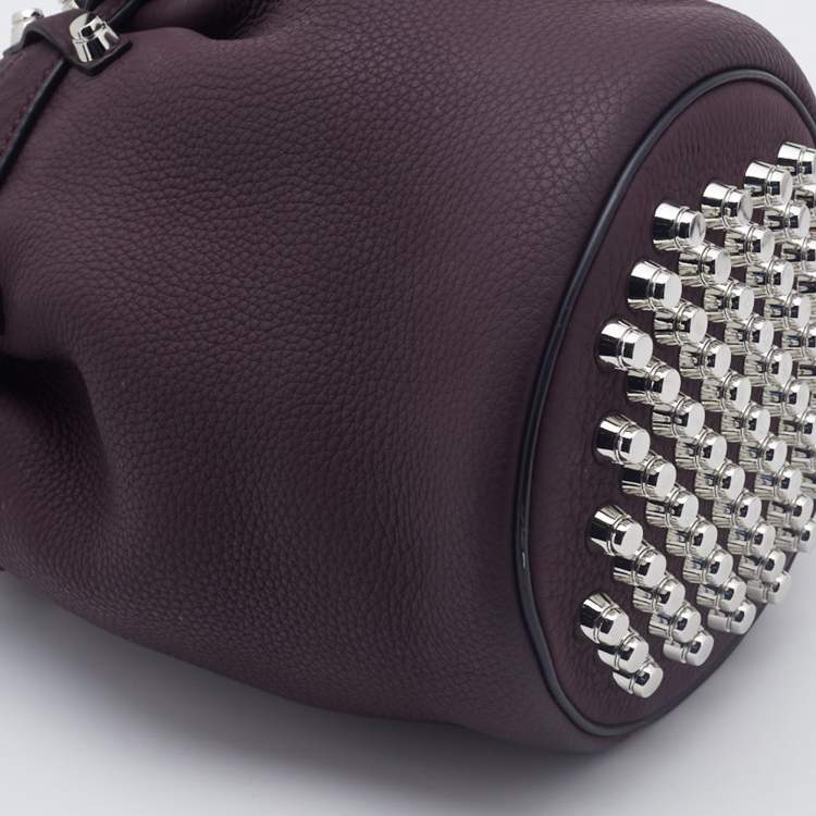 Pre Owned Alexander Wang Purple Leather Diego Bucket Bag