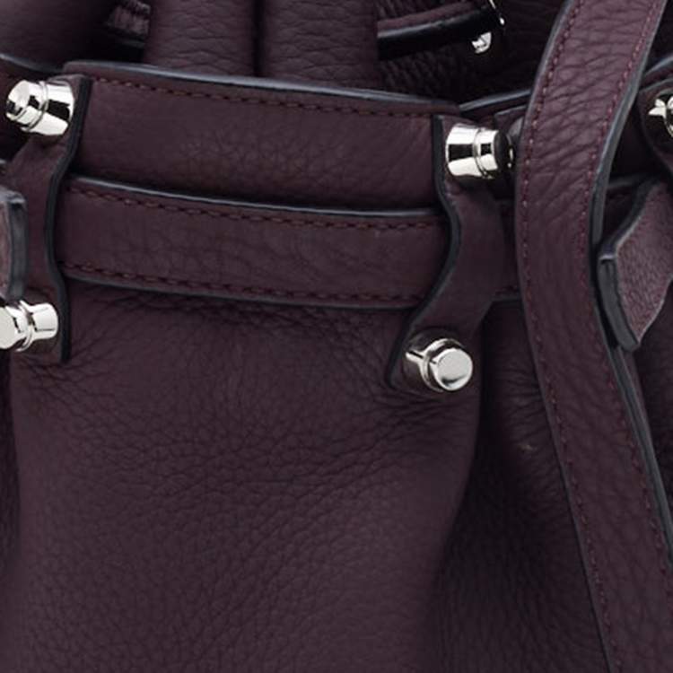 Pre Owned Alexander Wang Purple Leather Diego Bucket Bag
