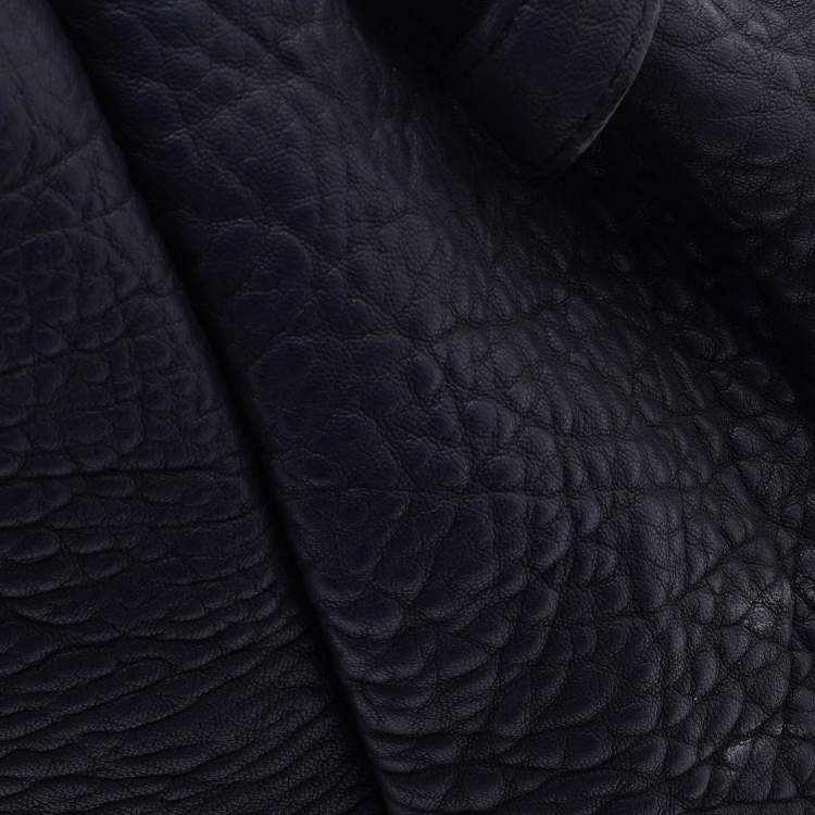 Pre Owned Alexander Wang Black Textured Leather Diego Bucket Bag