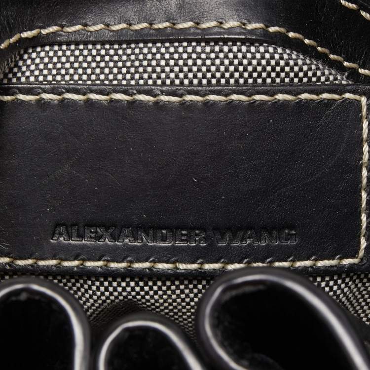 Pre Owned Alexander Wang Black Leather Diego Bucket Bag