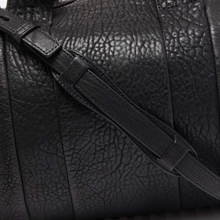 Pre Owned Alexander Wang Black Pebbled Leather Rocco Duffle Bag