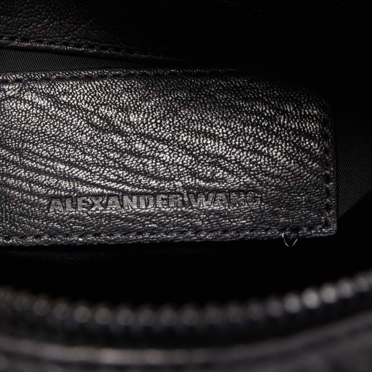 Pre Owned Alexander Wang Black Pebbled Leather Rocco Duffle Bag
