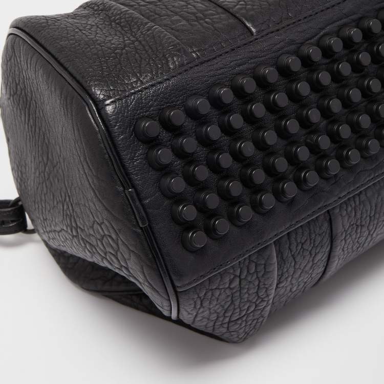 Pre Owned Alexander Wang Black Pebbled Leather Rocco Duffle Bag