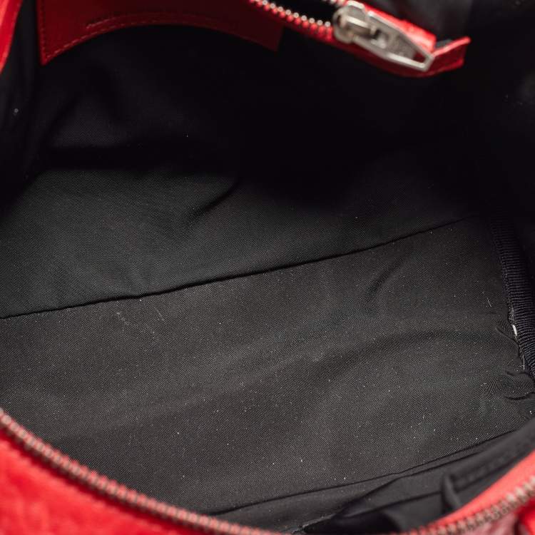 Pre Owned Alexander Wang Red Textured Leather Rocco Bag