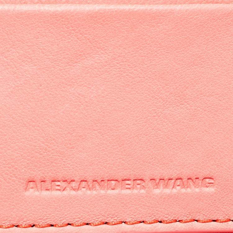 Pre Owned Alexander Wang Peach Leather Mini Runway Roxy Bucket Bag