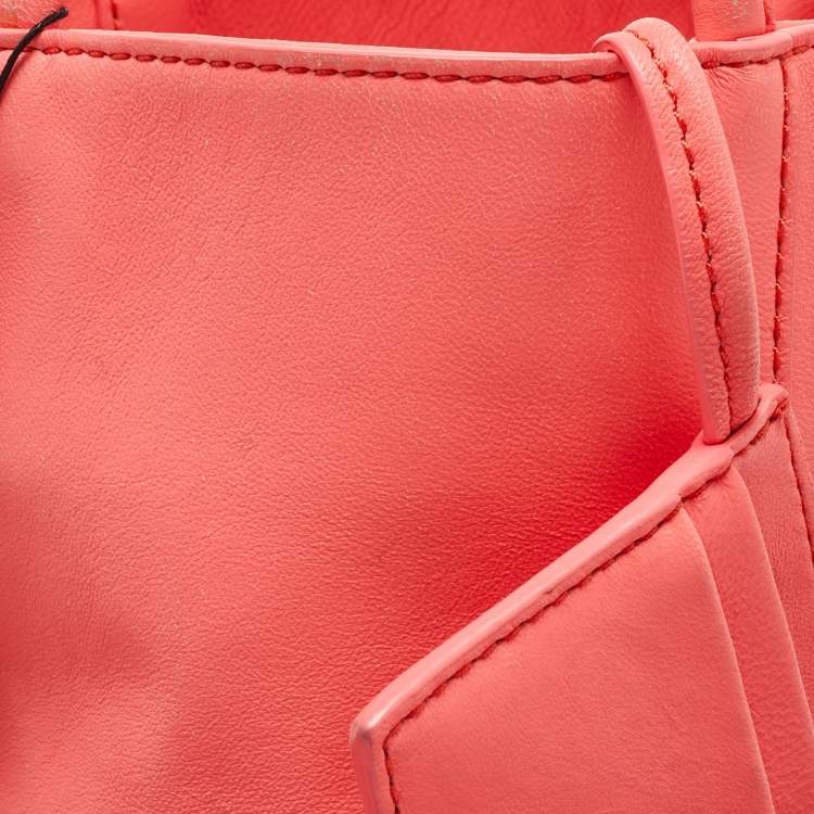 Pre Owned Alexander Wang Peach Leather Mini Runway Roxy Bucket Bag