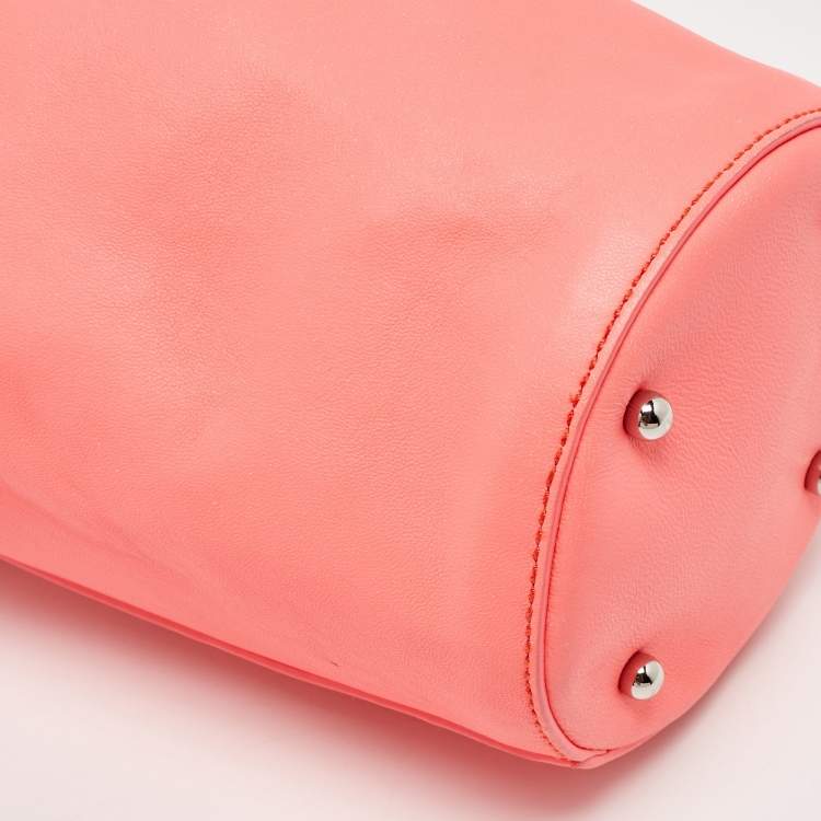 Pre Owned Alexander Wang Peach Leather Mini Runway Roxy Bucket Bag