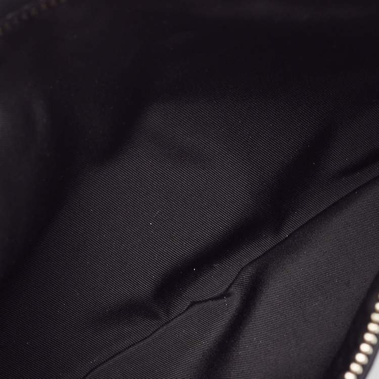 Pre Owned Alexander Wang White/Black Knit Fabric Jacquard Diagonal Logo Roxy Tote 