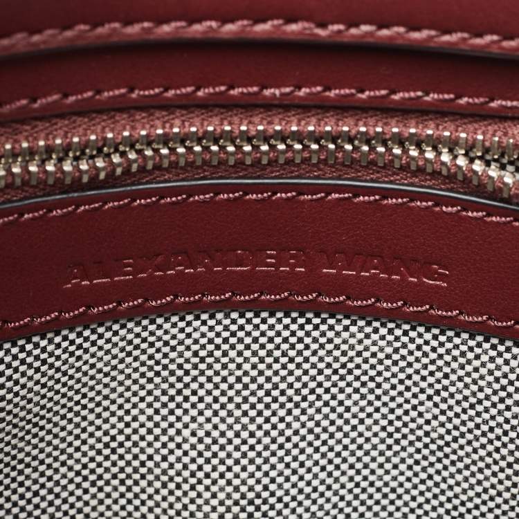 Pre Owned Alexander Wang Burgundy Leather Attica Shoulder Bag