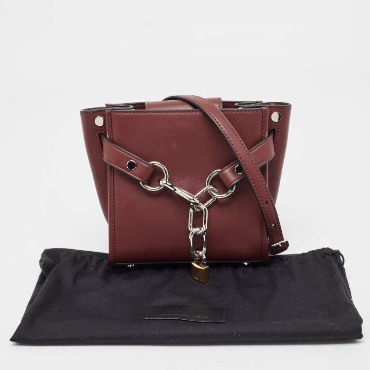 Pre Owned Alexander Wang Burgundy Leather Attica Shoulder Bag