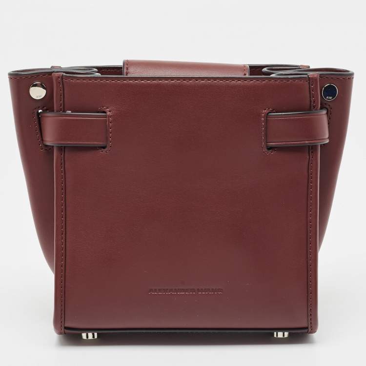 Pre Owned Alexander Wang Burgundy Leather Attica Shoulder Bag