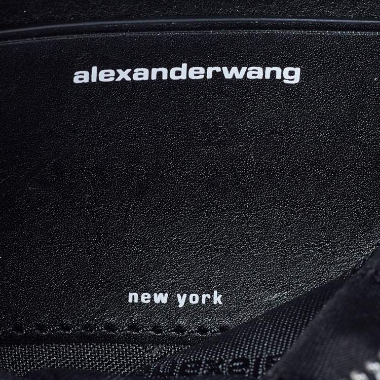 Pre Owned Alexander Wang Black Nylon and Leather Attica Ruched Belt Bag