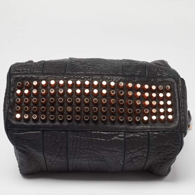 Pre Owned Alexander Wang Black Pebbled Leather Rocco Duffle Bag