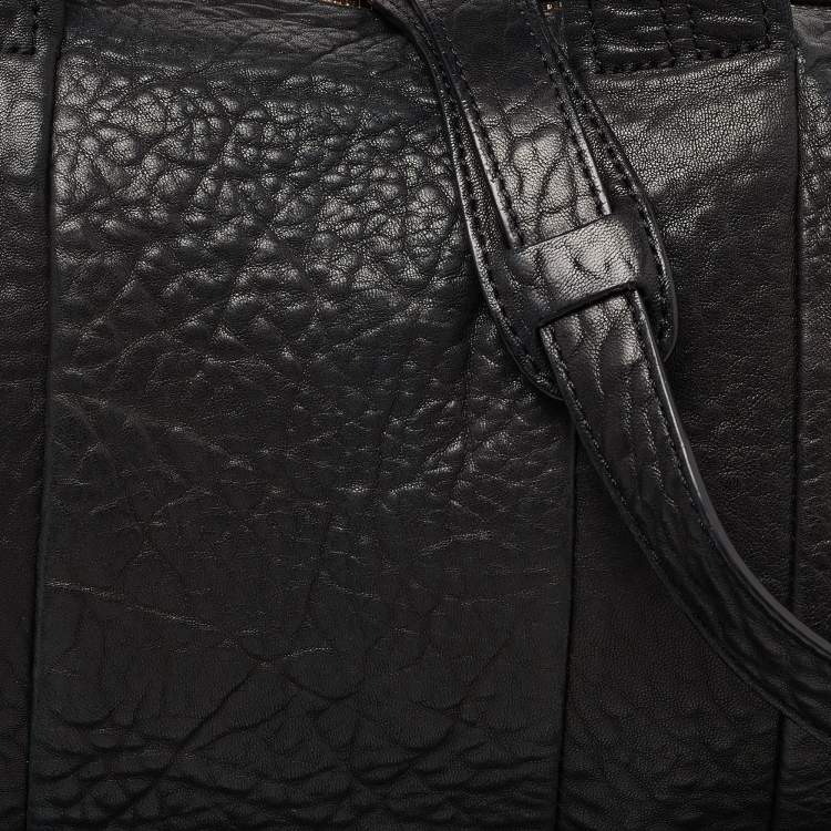 Pre Owned Alexander Wang Black Pebbled Leather Rocco Duffle Bag