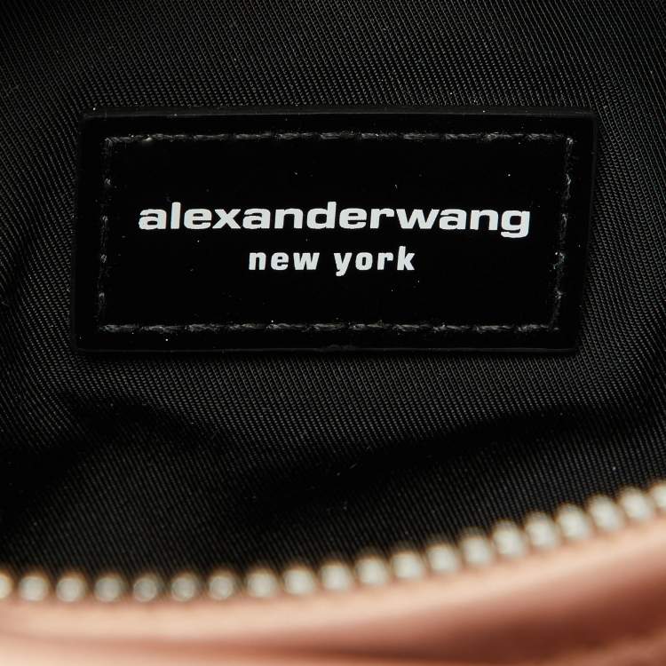 Pre Owned Alexander Wang Rose Gold Satin Mini Scrunchie Mini Bag