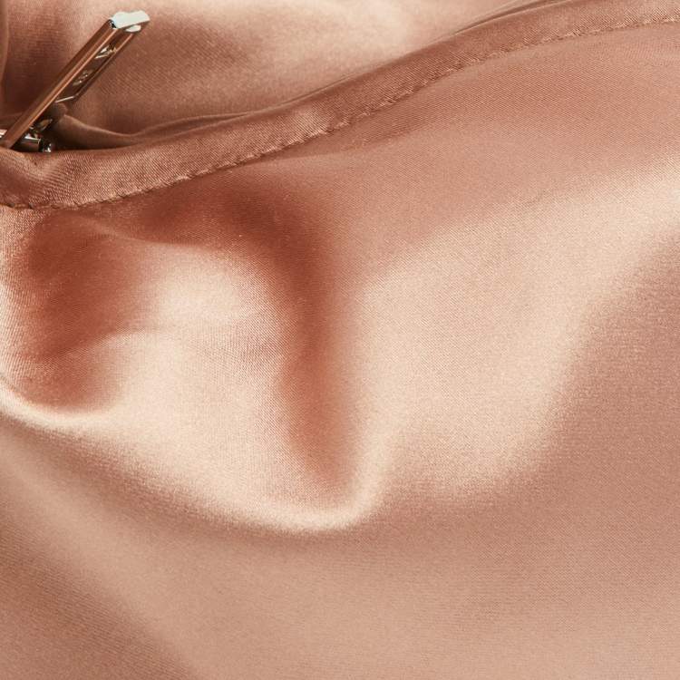 Pre Owned Alexander Wang Rose Gold Satin Mini Scrunchie Mini Bag