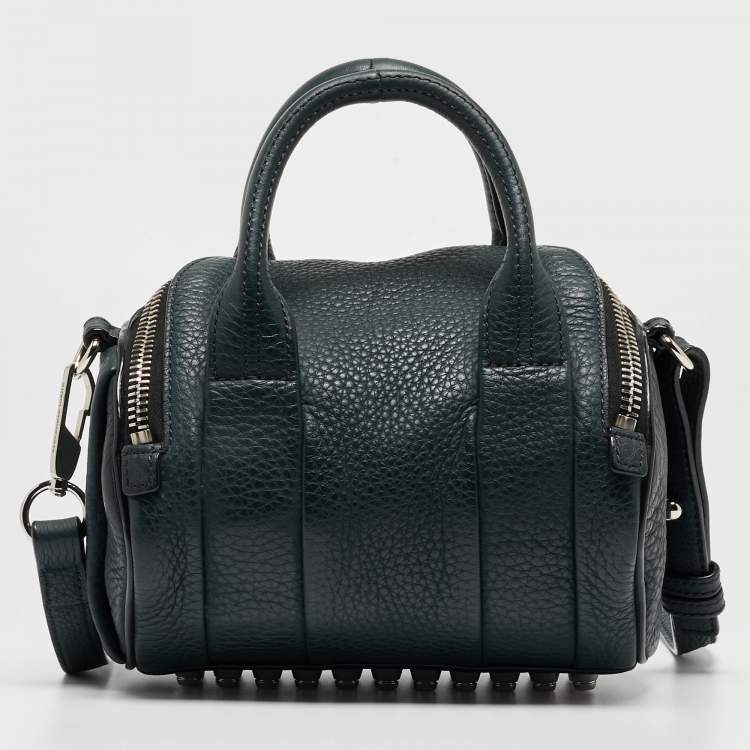 Pre Owned Alexander Wang Green Leather Rocco Satchel