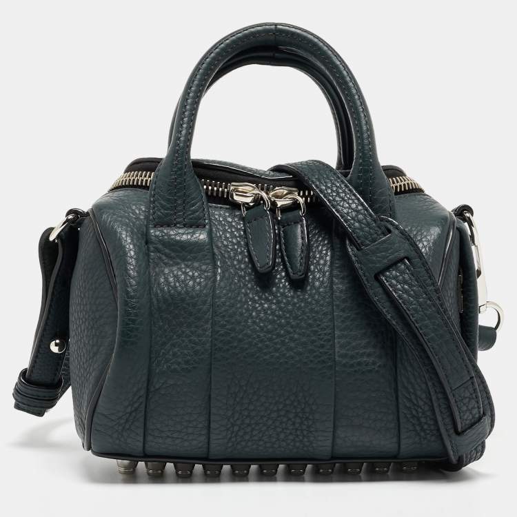 Pre Owned Alexander Wang Green Leather Rocco Satchel