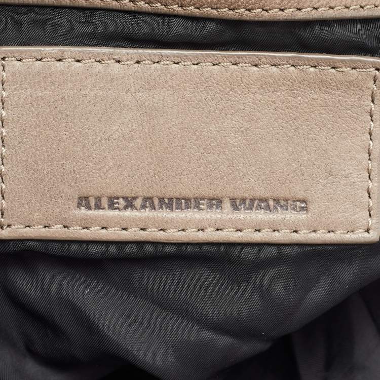 Pre Owned Alexander Wang Grey Leather Trudy Zip Tote