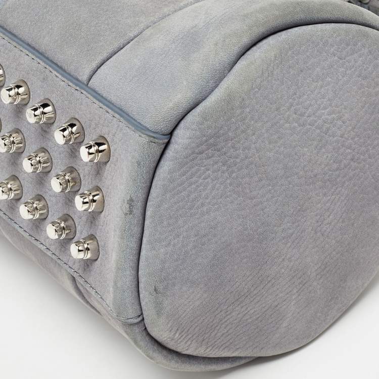 Pre Owned Alexander Wang Grey Suede Mini Rockie Satchel