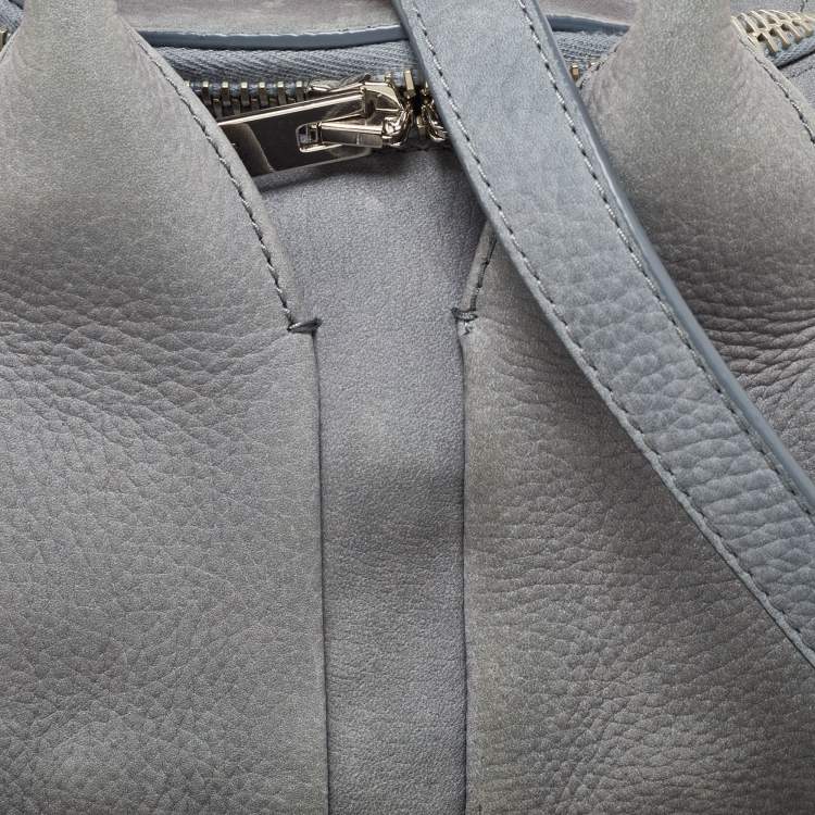 Pre Owned Alexander Wang Grey Suede Mini Rockie Satchel