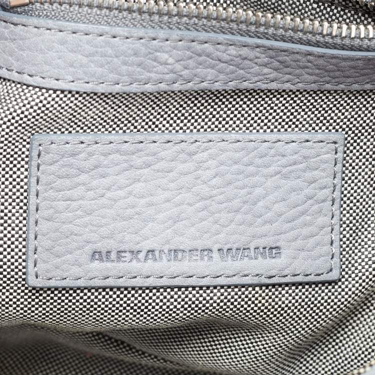 Pre Owned Alexander Wang Grey Suede Mini Rockie Satchel