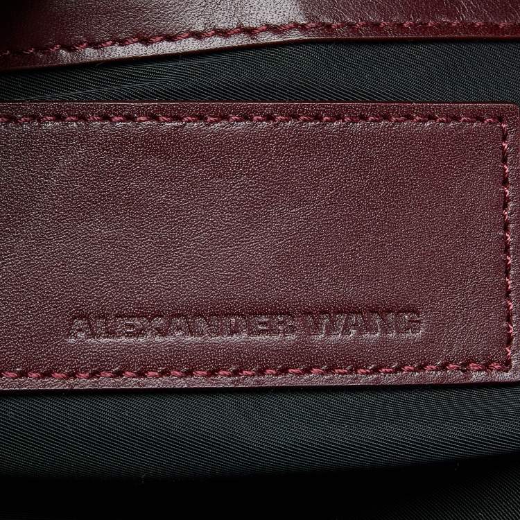 Pre Owned Alexander Wang Burgundy Leather Large Chastity Tote