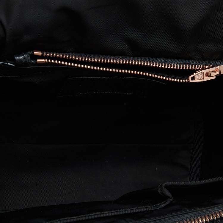 Pre Owned Alexander Wang Black Textured Leather Rocco Bag