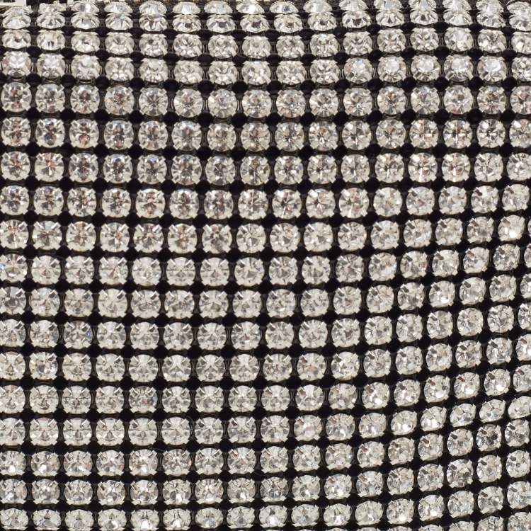 Pre Owned Alexander Wang Black Crystal Embellished Mini Heiress Pouch Bag
