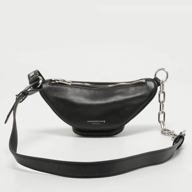 Pre Owned Alexander Wang Black Leather Attica Belt Bag