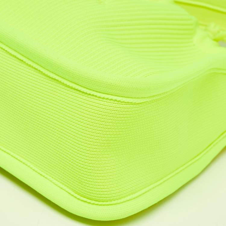 Pre Owned Alexander Wang Neon Yellow Rib Knit Small Ryan Bag