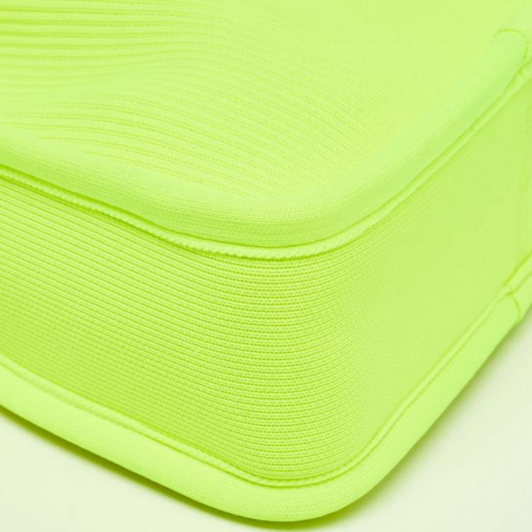 Pre Owned Alexander Wang Neon Yellow Rib Knit Small Ryan Bag