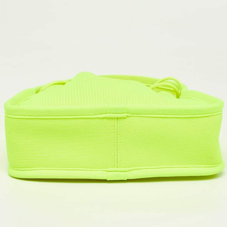 Pre Owned Alexander Wang Neon Yellow Rib Knit Small Ryan Bag