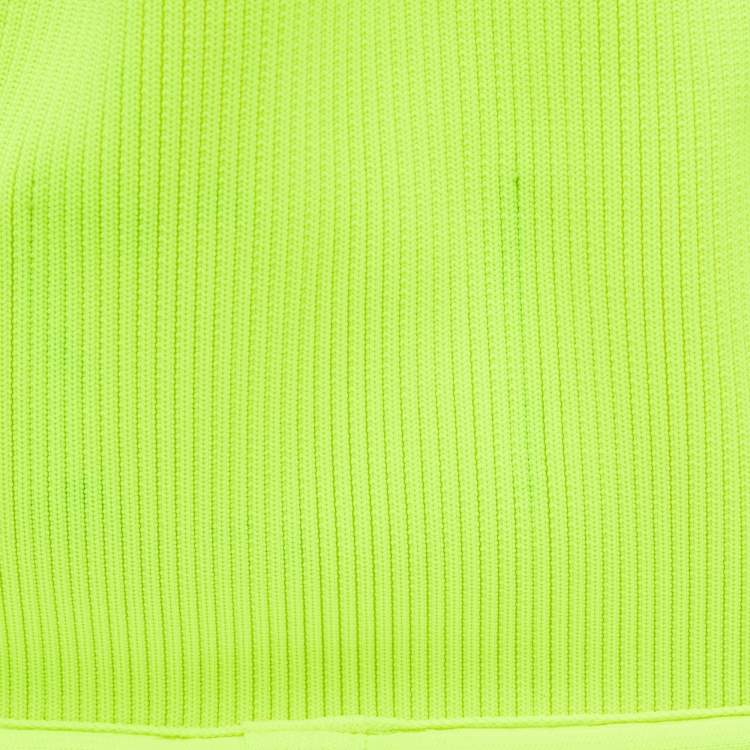 Pre Owned Alexander Wang Neon Yellow Rib Knit Small Ryan Bag